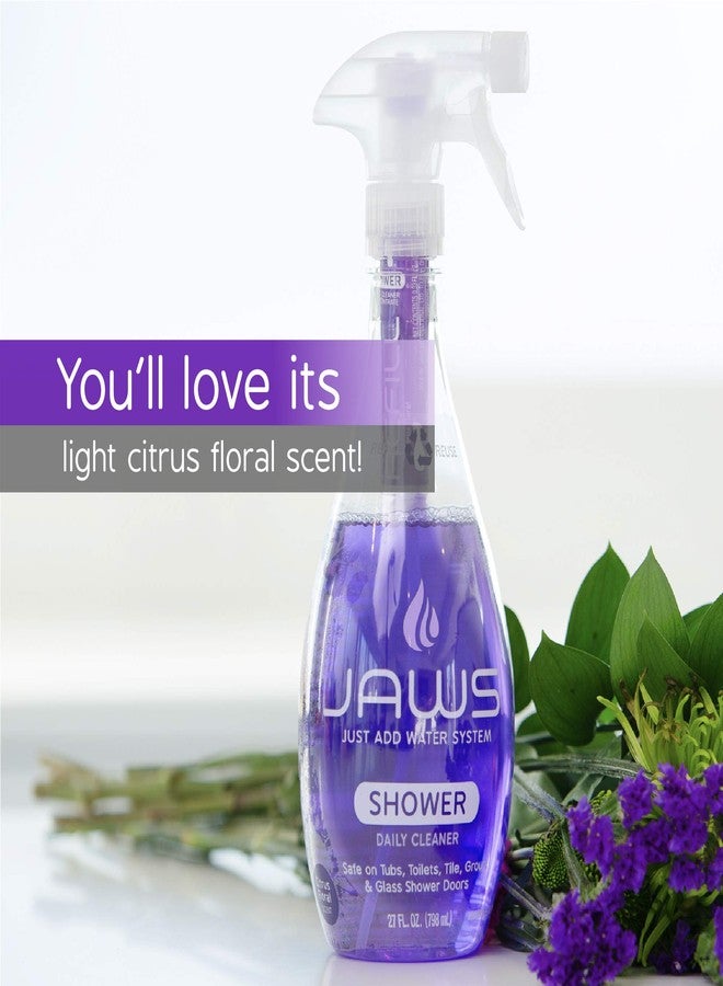 JAWS Cleaner Shower Cleaner Bottle with 2 Refill Pods. Refillable Cleaning Supplies. - Image 4